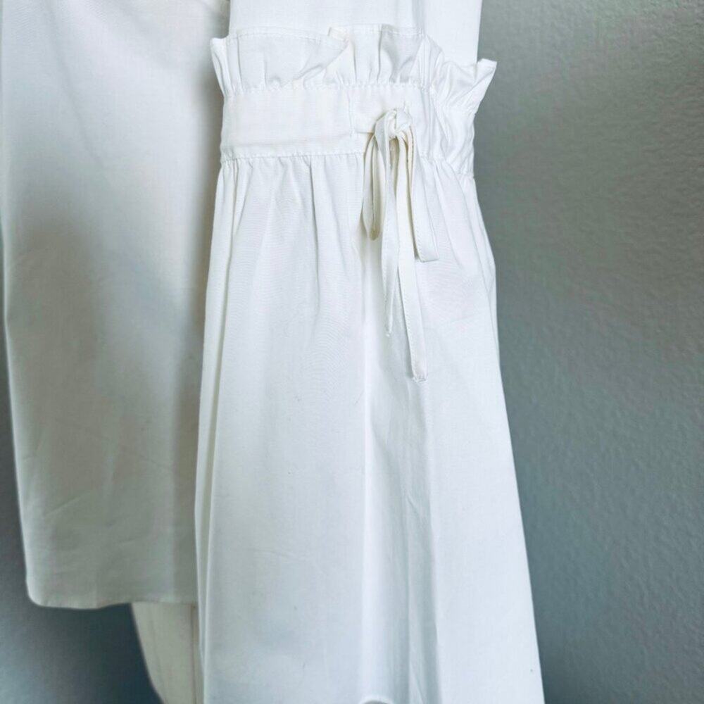 CeCe | NWT - White Flare Sleeve Cotton Blouse size XS - Picture 6 of 8